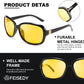 商品图片 39 | B081YY5RM3 | FEISEDY Classic Womens Night Glasses Driving Anti Glare Wrap Around Yellow Sunglasses B2548