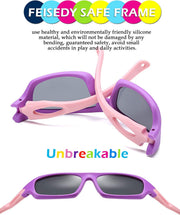 ÉÌƷͼƬ 21 | B07JM1DLHS | FEISEDY Kids Polarized Sport Sunglasses Rubber Frame Boys Girls 3 to 12 Age Children Gift B2453