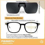 ÉÌƷͼƬ 6 | B0FX3Q74X7 | FEISEDY Clip-on Flip Up Rimless One Piece Sunglasses for Glasses TAC Lenses B0345