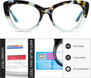商品图片 18 | B0DFPWRH8W | FEISEDY Cat-Eye Blue Light Reading Glasses for Women Thick Fashion Anti- Glare Digital Eyestrain Readers B0230