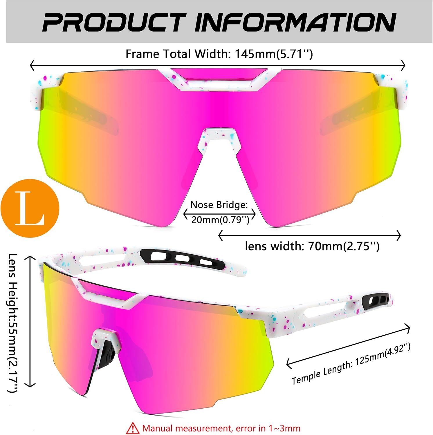 商品图片 6 | B0D2R93ZVQ | FEISEDY Cycling Sunglasses for Men Women, Sport Sunglasses for Baseball Softball Running Fishing Golf UV400 B0167