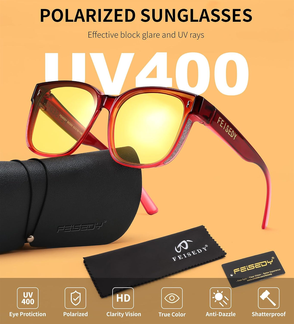 ÉÌƷͼƬ 72 | B0DS5D4WB4 | FEISEDY Sunglasses That Fit Over Glasses for Women Men UV400 B0269