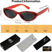 ÉÌƷͼƬ 21 | B0H6WC71MZ | FEISEDY Retro Oval Polarized Sunglasses for Women Cat Eye TR90 Shades B0460