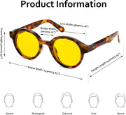 ÉÌƷͼƬ 13 | B0DGGB7Z8F | FEISEDY Retro Round Sunglasses for Women Men UV400 Protection Classic Lightweight Circle Frame Sun Glasses B0244