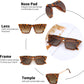 商品图片 4 | B0BY2ML713 | FEISEDY Vintage Square Polarized Cat Eye Sunglasses for Women Men Trendy Fashion Sunnies B2382