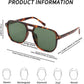 商品图片 45 | B09J8999GR | FEISEDY Retro Square Aviator Sunglasses Women Men 70s Vintage Trendy Plastic Frame Sun Glasses B2835