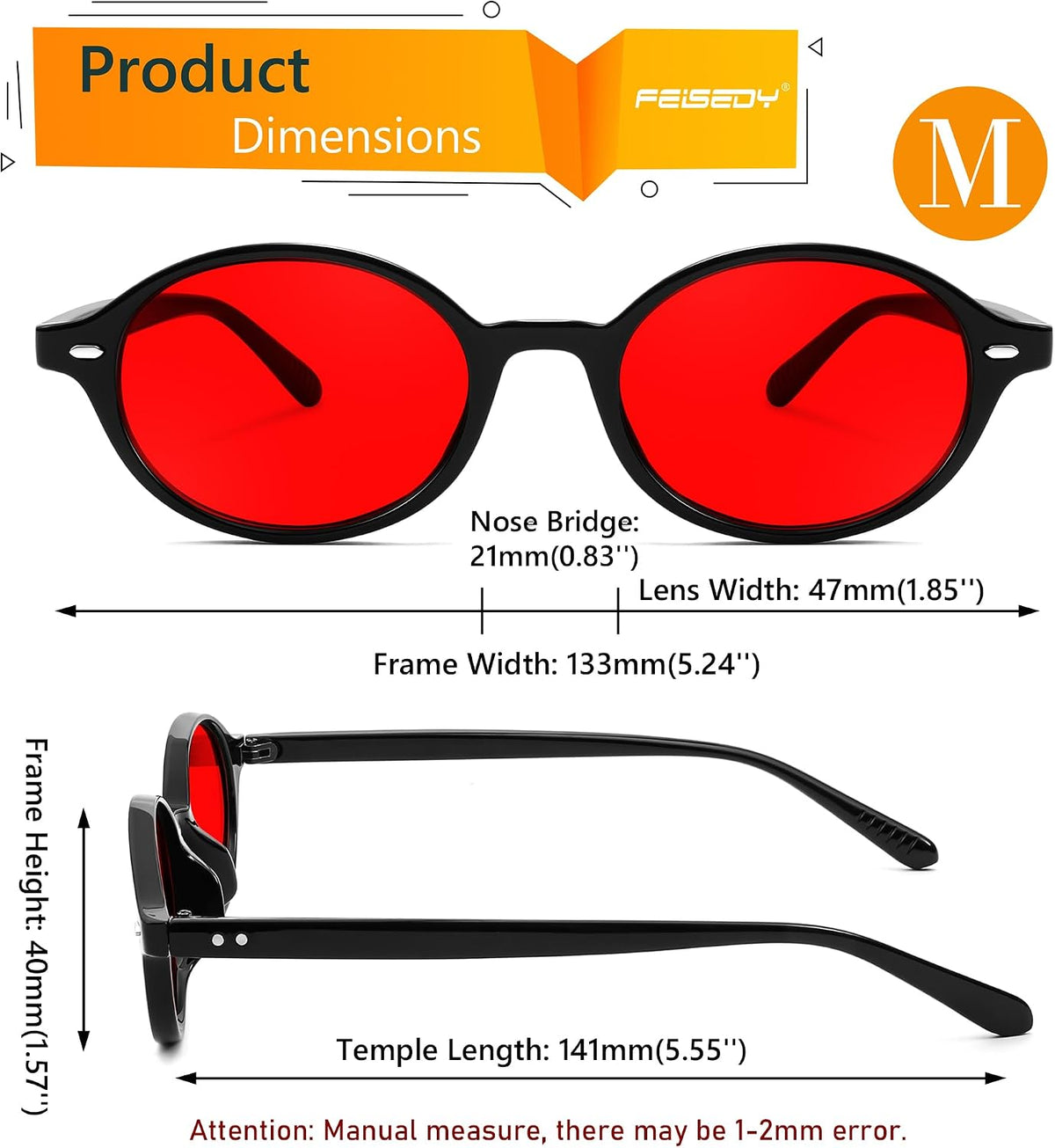 ÉÌƷͼƬ 29 | B0DTHVTKB5 | FEISEDY Retro Oval Sunglasses for Women 90s Narrow Round Lightweight Shades Y2k Trendy Sunnies B1171