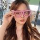 商品图片 39 | B09V7X56D4 | FEISEDY Women Crystal Square Cat Eye Sunglasses Sparkling Trendy Retro Cateye Sunglasses B2898