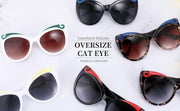 ÉÌƷͼƬ 7 | B095BQGNXV | FEISEDY Retro Funny Cateye Sunglasses Oversized Beard Design Personality Fashion Sun Glasses for Women Men B2769