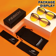 ÉÌƷͼƬ 23 | B0FX4NQCGM | FEISEDY 2Pack Night Driving Glasses Over Glasses with Yellow Lenses Fit Over Polarized Nighttime Sunglasses B0331
