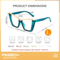 商品图片 58 | B0DGX4KTLX | FEISEDY Fashion Cat Eye Blue Light Blocking Glasses for Women Fake Retro Eyeglasses Oversized Stylish Eyewear Frame B0240