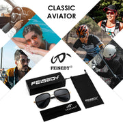 ÉÌƷͼƬ 12 | B0CF232CFR | FEISEDY Aviator Sunglasses Men Women, Square Retro 70s Vintage Classic Frame, UV400 Driving Fishing Golf Hiking B0036