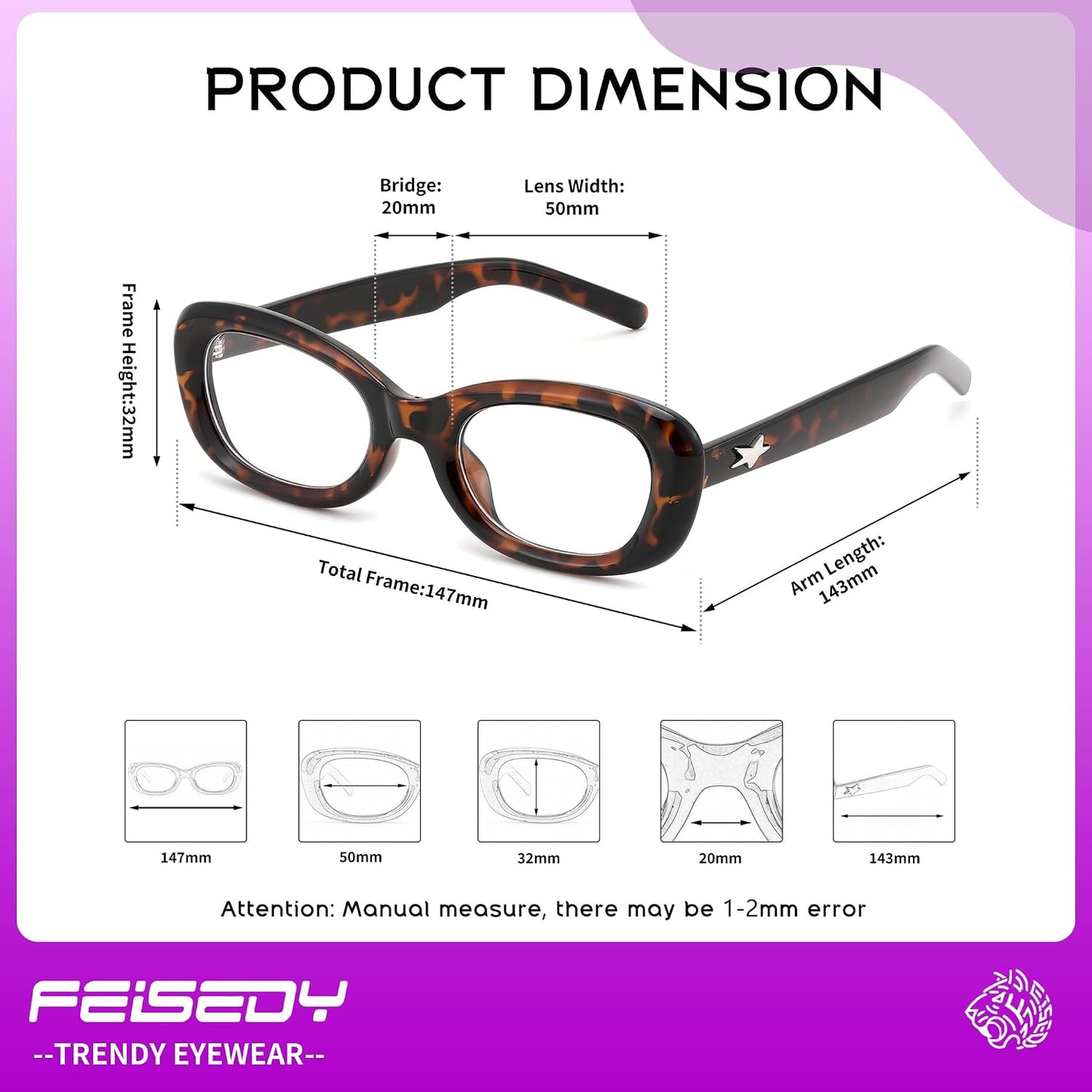 商品图片 24 | B0DD6M5F2B | FEISEDY Retro Oval Blue Light Blocking Glasses for Women Nerd Fake Glasses Y2k Small Eyewear Frame B0229