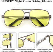 ÉÌƷͼƬ 4 | B0D6RBYFQB | FEISEDY Polarized Aviator Photochromic Sunglasses Men Women for Day and Night Driving Metal Frame B0172