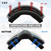 商品图片 9 | B0GHRB6WCQ | FEISEDY Ski Goggles, OTG Snow Sport Goggles for Adult Youth, Anti-Fog UV400 Protection Bendable Dual-Lenses B2961