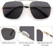 ÉÌƷͼƬ 4 | B0GL26QKYB | FEISEDY Retro Aviator Sunglasses Men Women Trendy Semi-Rimless B0383