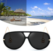 ÉÌƷͼƬ 39 | B0F8N8W8JM | FEISEDY Oversized Aviator Sunglasses With Earring Design for Women Large Big Frame Luxury Designer Shades for Ladies B0296