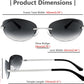 商品图片 27 | B0BZPBKFF1 | FEISEDY Trendy Rimless Oval Sunglasses for Women Men Retro 90s Eyewear Frame Y2K Glasses B2393