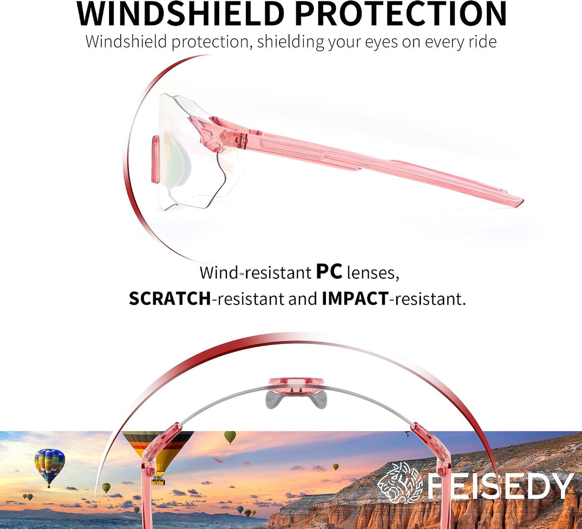 ÉÌƷͼƬ 6 | B0FHNVLT2X | FEISEDY Photochromic Cycling Glasses for Men Women Mountain Bike Sports Sunglasses UV Protection B0310