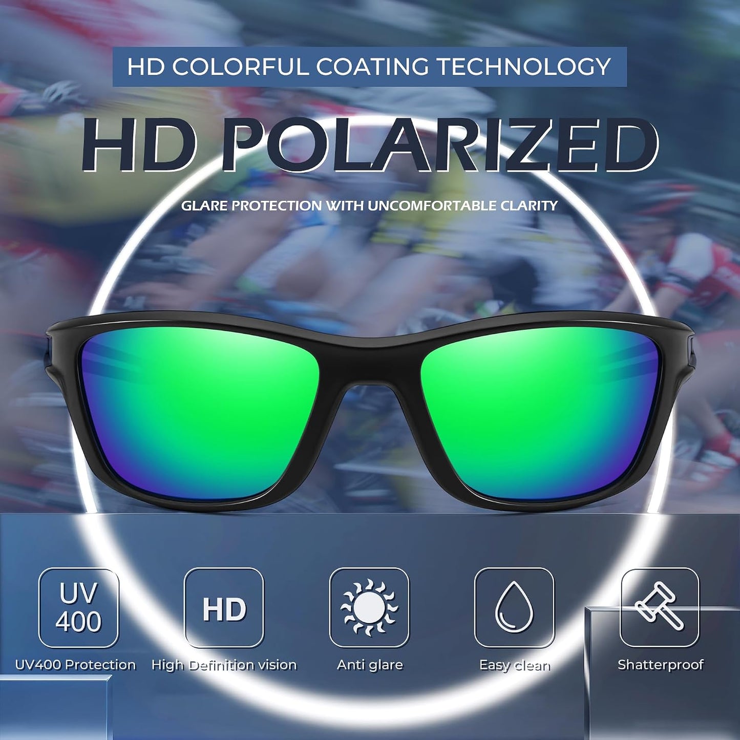 商品图片 17 | B0CTXW1SQG | FEISEDY Sports Polarized Sunglasses For Men Women Cycling Driving Fishing Running UV400 Protection B0125