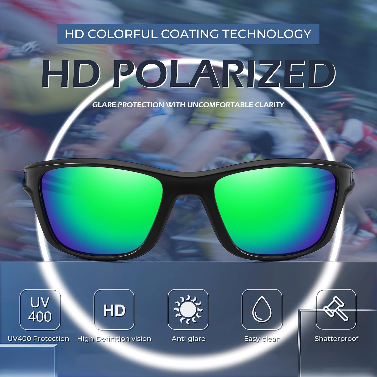 商品图片 17 | B0CTXW1SQG | FEISEDY Sports Polarized Sunglasses For Men Women Cycling Driving Fishing Running UV400 Protection B0125