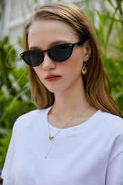 ÉÌƷͼƬ 26 | B08B8G5GR9 | FEISEDY Retro Cat Eye Sunglasses Women Men Vintage Small Cateye UV400 Sunglasses B2617