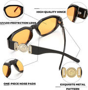 ÉÌƷͼƬ 70 | B0B5V7T75J | FEISEDY Retro Trendy Rectangle Sunglasses Women Men Narrow Shades B2322