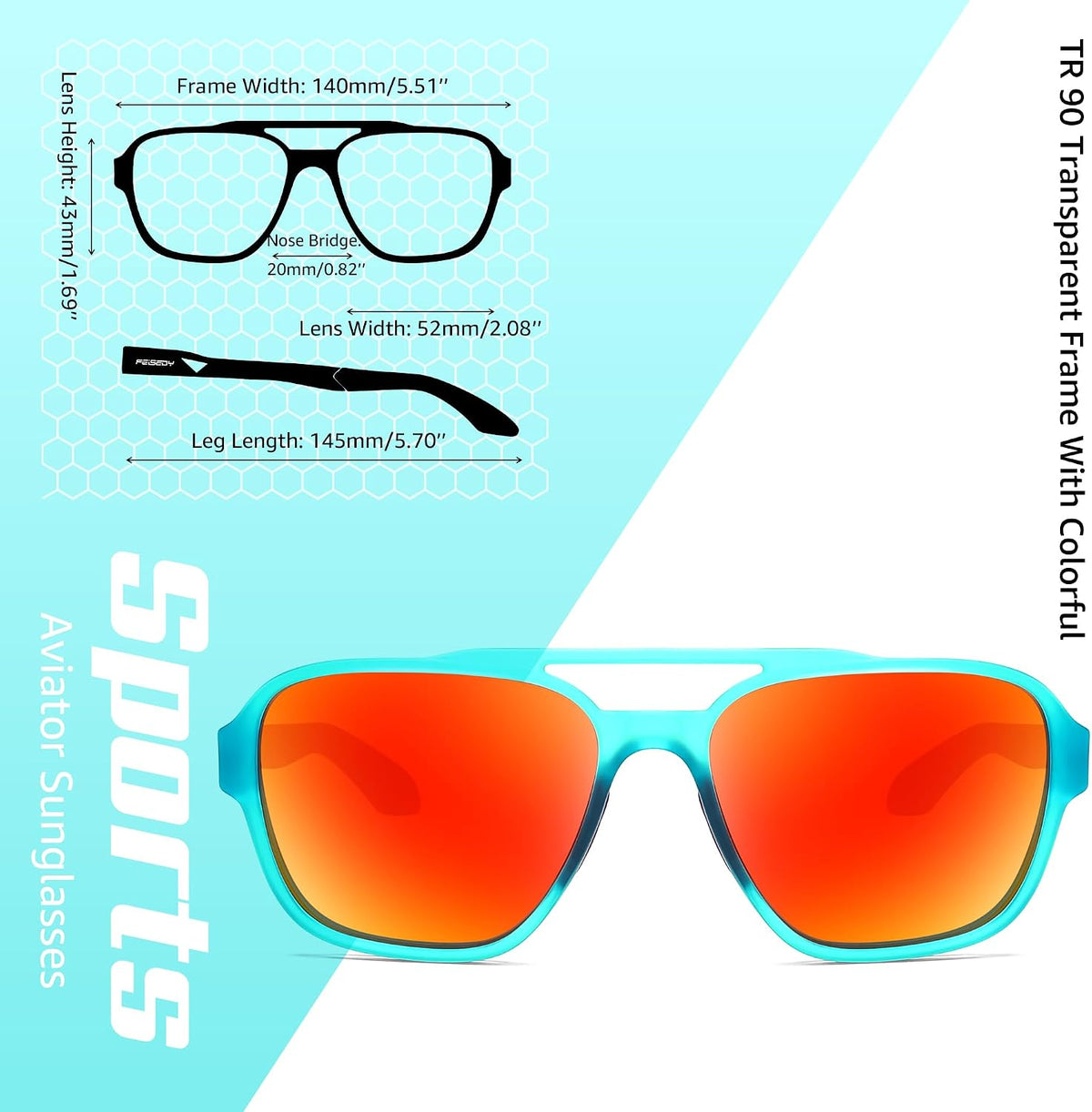 ÉÌƷͼƬ 19 | B0DSVK9L2R | FEISEDY Retro Aviator Polarized Sunglasses Women Men Outdoors B0260