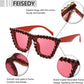 商品图片 16 | B09V7X56D4 | FEISEDY Women Crystal Square Cat Eye Sunglasses Sparkling Trendy Retro Cateye Sunglasses B2898