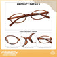 商品图片 5 | B0DKNKBFBX | FEISEDY Y2K Retro Oval Nerd Blue Light Glasses for Women B0258