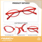 商品图片 15 | B0DKNKBFBX | FEISEDY Y2K Retro Oval Nerd Blue Light Glasses for Women B0258