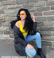 ÉÌƷͼƬ 14 | B0B12FXZW5 | FEISEDY Rectangle Sunglasses for Women Men Retro Y2k 90s Thick Frame Chunky Square Sunglasses UV400 Protection B2307