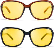 ÉÌƷͼƬ 13 | B081YY5RM3 | FEISEDY Classic Womens Night Glasses Driving Anti Glare Wrap Around Yellow Sunglasses B2548