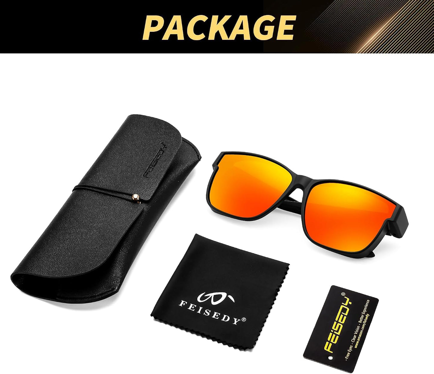 商品图片 6 | B0DK2W3XG7 | FEISEDY Polarized Sunglasses Fit Over Glasses Women, Fit over Glasses Sunglasses for Driving UV400 Protection B0250