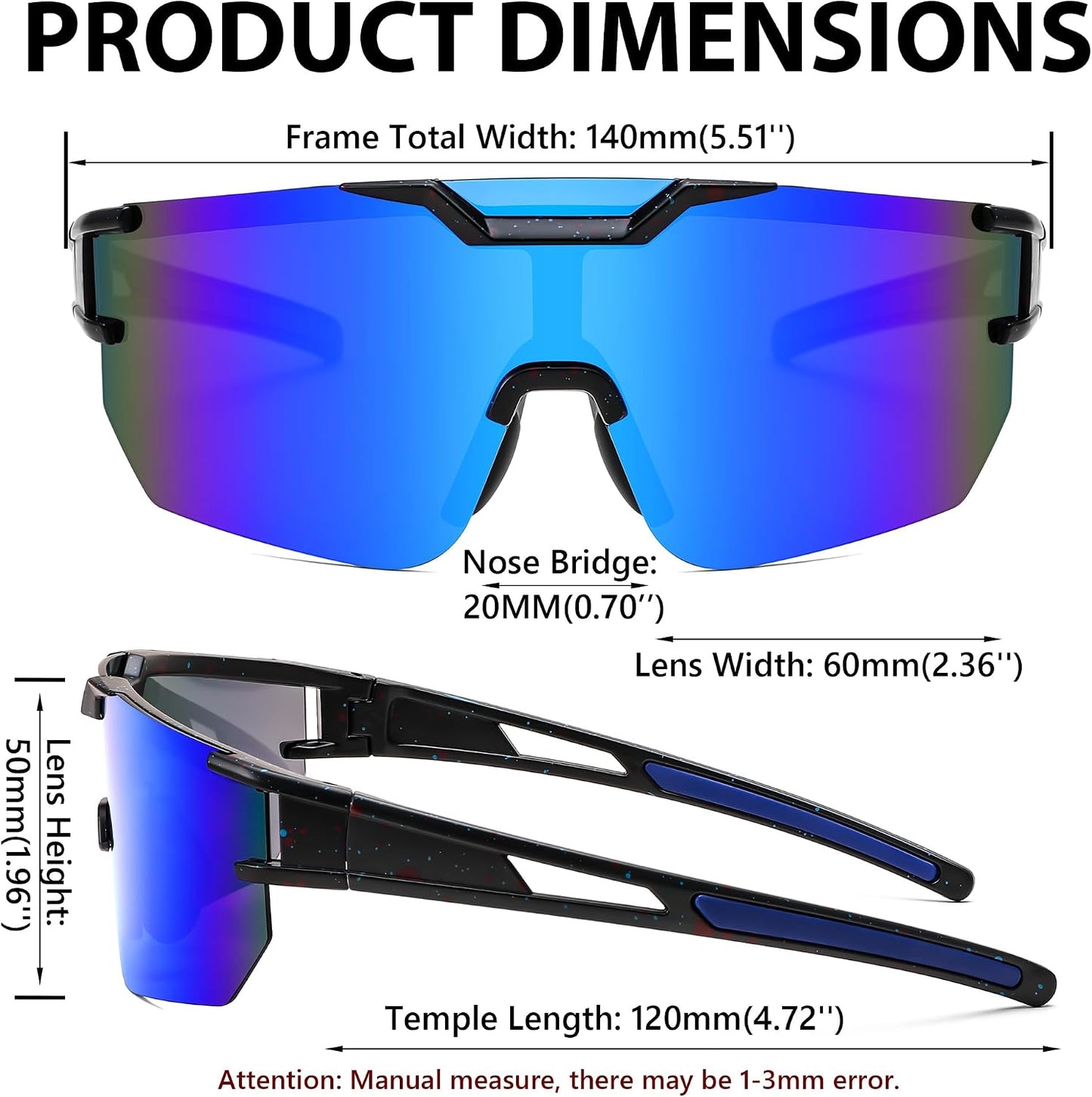 商品图片 31 | B0DBVLTVQD | FEISEDY Kids Sunglasses Youth Baseball Sun Glasses, UV400 Sports Cycling Softball Sunglasses for Adult Boys Girls B0227