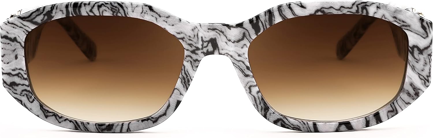 商品图片 75 | B0B5V7T75J | FEISEDY Retro Trendy Rectangle Sunglasses Women Men Narrow Shades B2322