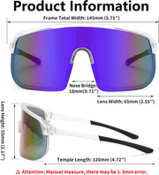 ÉÌƷͼƬ 21 | B0DGTRTMPX | FEISEDY Sports Sunglasses for Men and Women, Large Rectangular Lens, Baseball Cycling Running Sunglasses B0243