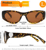 ÉÌƷͼƬ 32 | B0DHWVFXXY | FEISEDY Retro Oval Sunglasses UV400 Protection Retro Y2K Sunglasses B0234