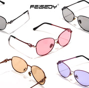 ÉÌƷͼƬ 20 | B0DCZMV6Y9 | FEISEDY Oval Photochromic Polarized Sunglasses Women Retro Metal Rhinestone Sunglasses Classic UV400 Protection B1119