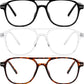 商品图片 15 | B0CY2LFJP7 | FEISEDY Blue Light Blocking Glasses Women Men Square Computer Lightweight Pilot Glasses Anti Eyestrain & UV Glare B0141