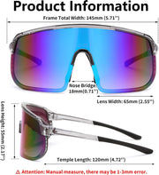 ÉÌƷͼƬ 14 | B0DGTRTMPX | FEISEDY Sports Sunglasses for Men and Women, Large Rectangular Lens, Baseball Cycling Running Sunglasses B0243