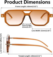 ÉÌƷͼƬ 96 | B09YTJ4FQZ | FEISEDY Vintage Square 70s Flat Aviator Sunglasses Women Men Classic Retro Stylish Frame UV400 Sunglasses B2622