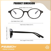 ÉÌƷͼƬ 6 | B0DJ4YNFXZ | FEISEDY Vintage Oval Blue Light Glasses for Women Men Stylish Lightweight 90s Eyeglasses Fake Nerd Y2k Eyewear Frame B0242