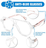 ÉÌƷͼƬ 34 | B0CFFB9X5W | FEISEDY Aviator Frame Glasses for Women Men Blue Light Blocking Glasses Anti Glare Computer Eyeglasses B0039