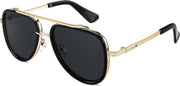 Grey Lens 01 / 55 Millimeters | B0CF24CH5Q | FEISEDY Aviator Sunglasses Men Women, Square Retro 70s Vintage Classic Frame, UV400 Driving Fishing Golf Hiking B0036