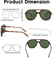 ÉÌƷͼƬ 31 | B0C27PGFFJ | FEISEDY Retro Aviator Sunglasses Women Men Classic Square Shades Trendy Sun Glasses UV400 Protection B2394