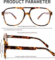 ÉÌƷͼƬ 6 | B09WZY6VWN | FEISEDY 70s Aviator Glasses Frame Blue Light Blocking Glasses Oversized Square Computer Glasses Women Men B2888