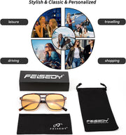 ÉÌƷͼƬ 34 | B0B3XKHTR1 | FEISEDY Retro Square Aviator Sunglasses Women Men 70s Vintage Trendy Plastic Frame Sun Glasses B2835