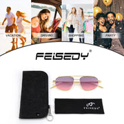 ÉÌƷͼƬ 29 | B09XDVK9DG | FEISEDY Retro Trendy Aviator Sunglasses Women Men 90s Small Vintage Glasses Stylish Gold Metal Oval Sunglasses B2906