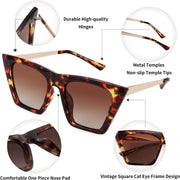 ÉÌƷͼƬ 12 | B08R8QL6DQ | FEISEDY Vintage Polarized Square Cat Eye Sunglasses Women Trendy Fashion Cateye Polarized Sunglasses B2692